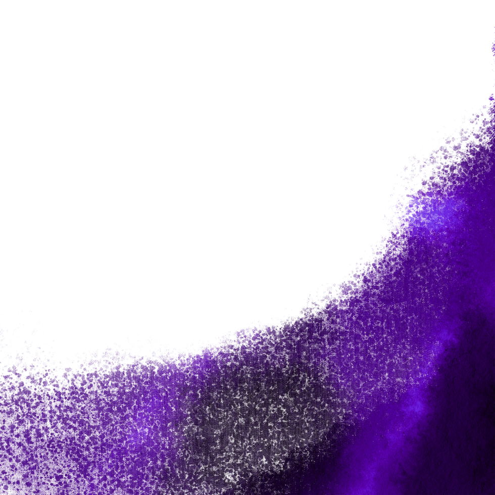 A stunning Purple watercolor stroke blending into soft textured grunge inspired details png