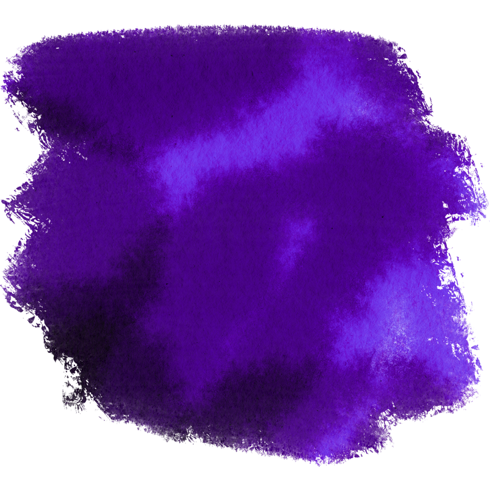 A radiant Purple watercolor stroke fading into soft grunge inspired textures png