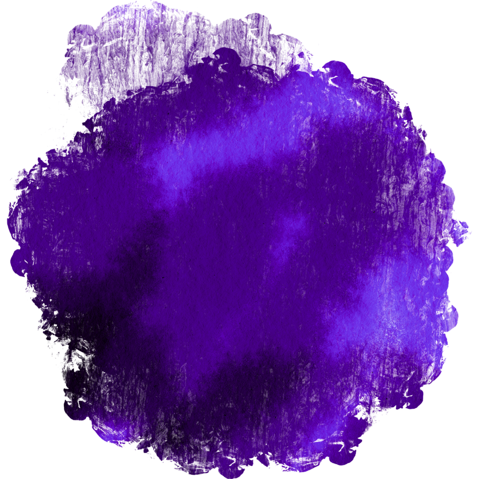 A radiant Purple watercolor dissolving into softly textured grunge inspired effects png