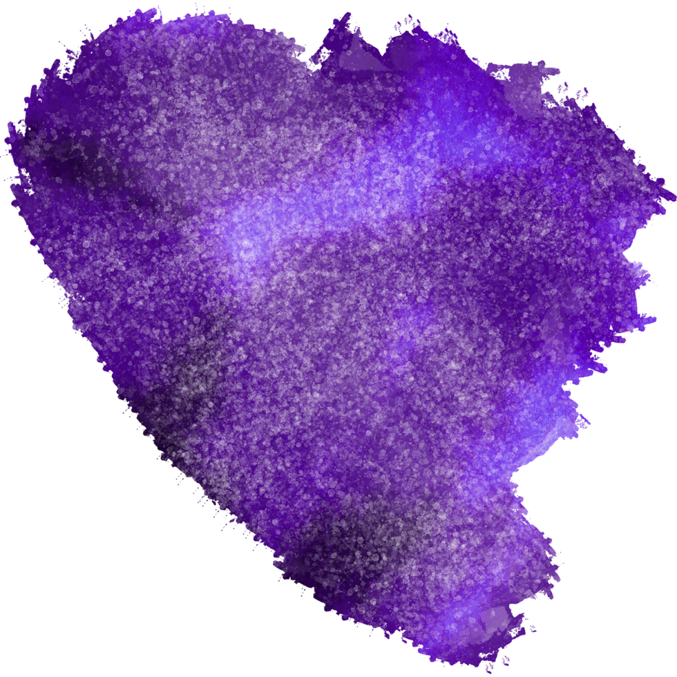 Hand drawn stroke with Purple watercolor featuring rough textures png