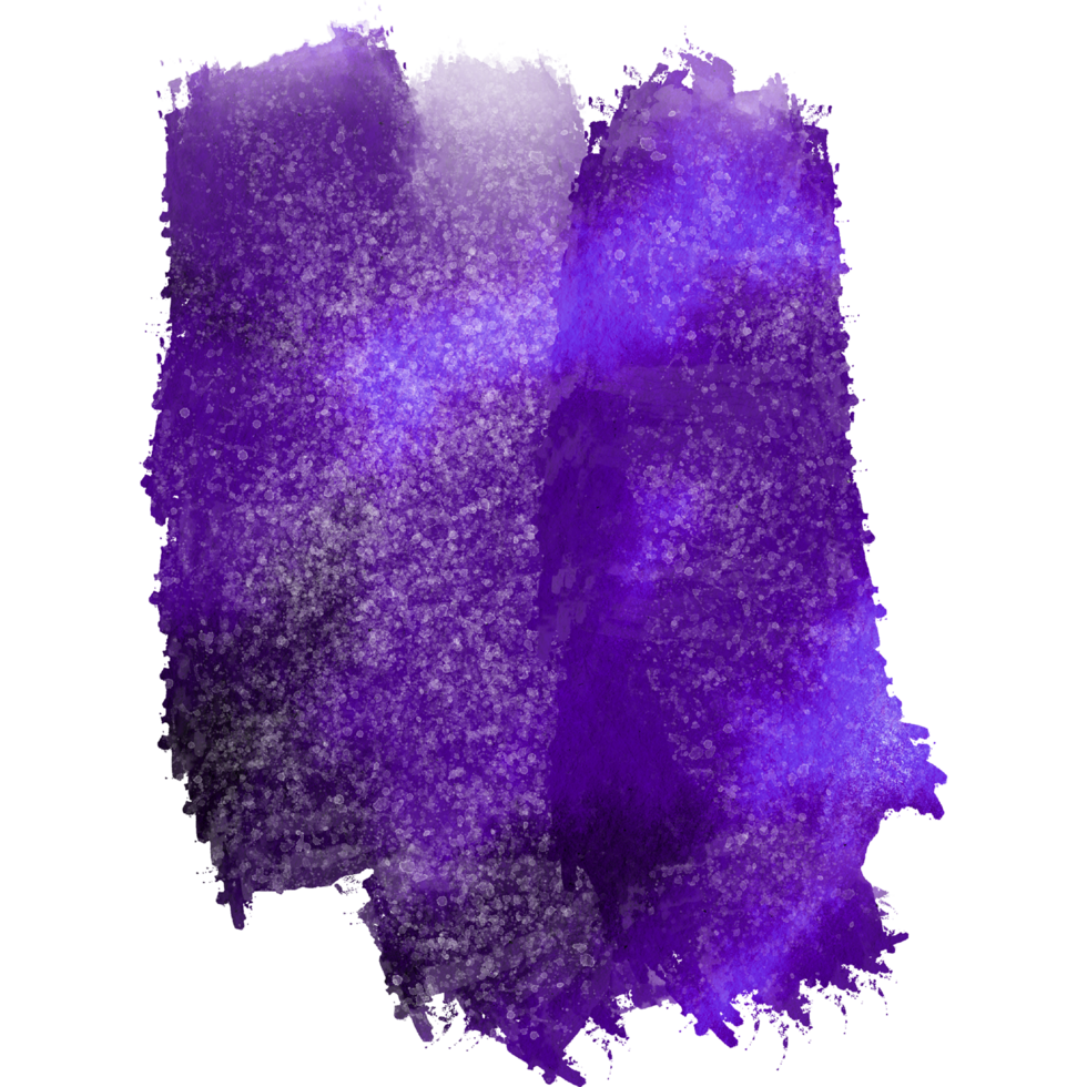 Hand drawn stroke with a rough Purple watercolor grunge texture png