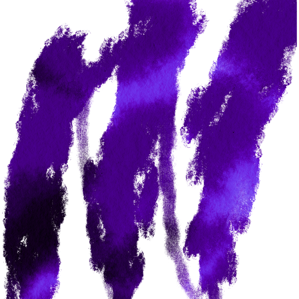 Hand drawn Purple watercolor stroke with a rough textured finish png