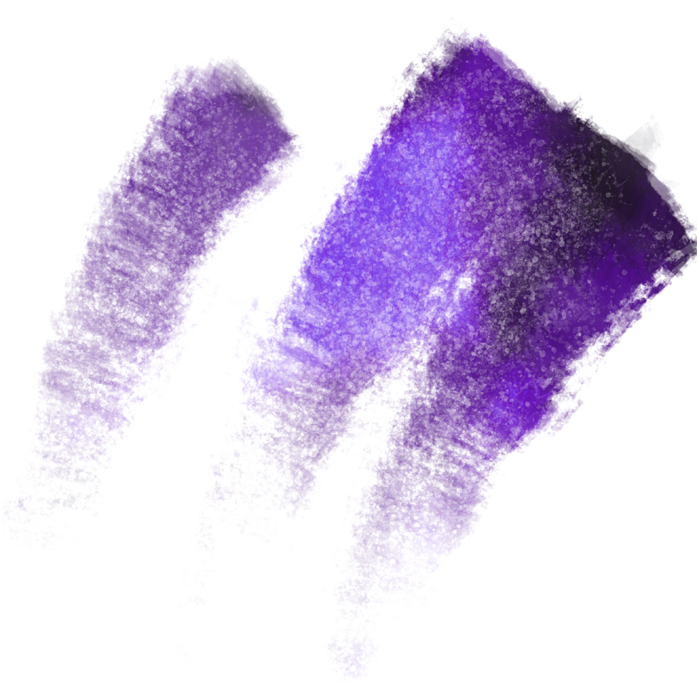 A Purple stroke with rough textures and a soft watercolor fade png