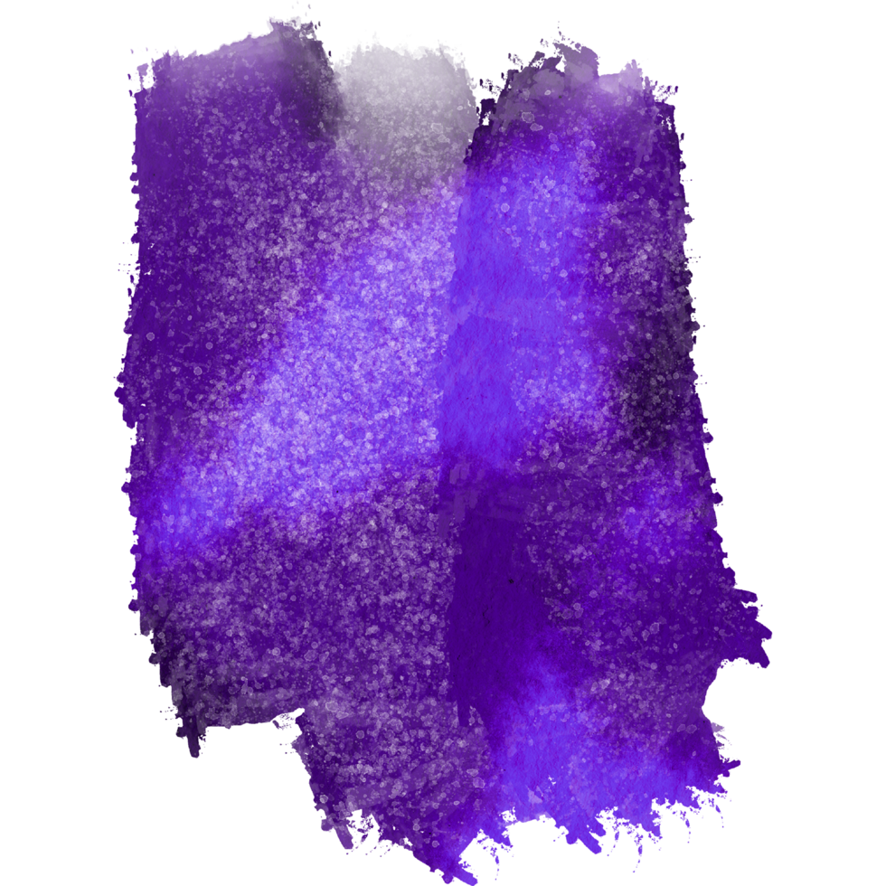 A Purple brush stroke with rugged textures and a soft watercolor fade png