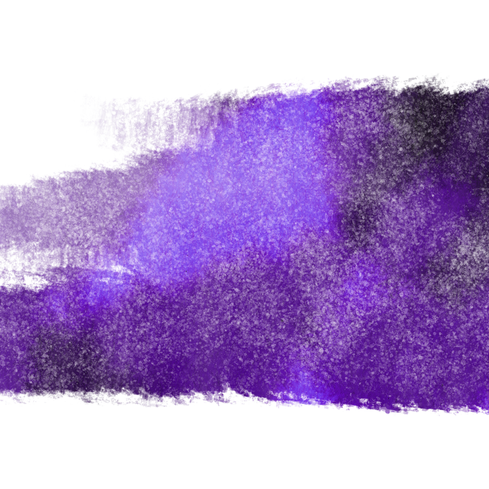A Purple stroke with grunge details and a smooth watercolor fade png