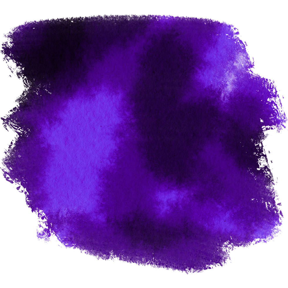 Purple stroke with rugged textures and seamless watercolor transitions png