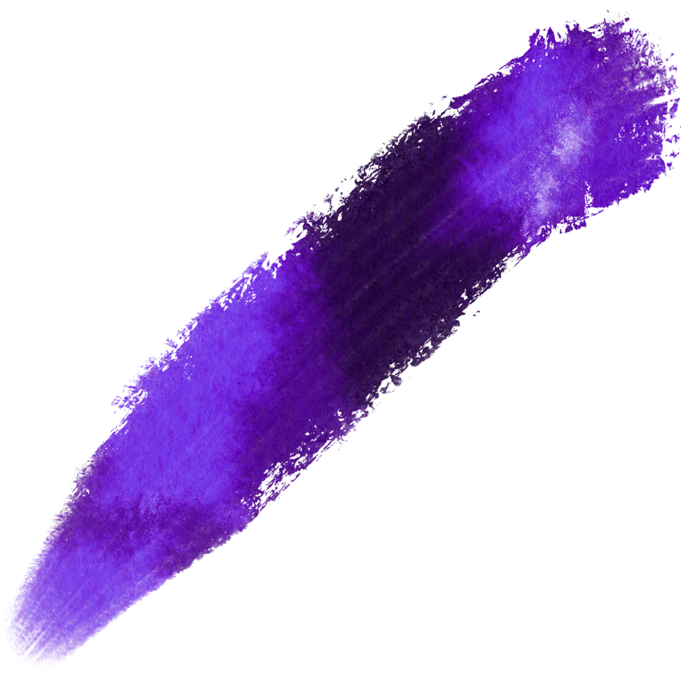 Purple brush stroke with rough textures and soft watercolor blending png