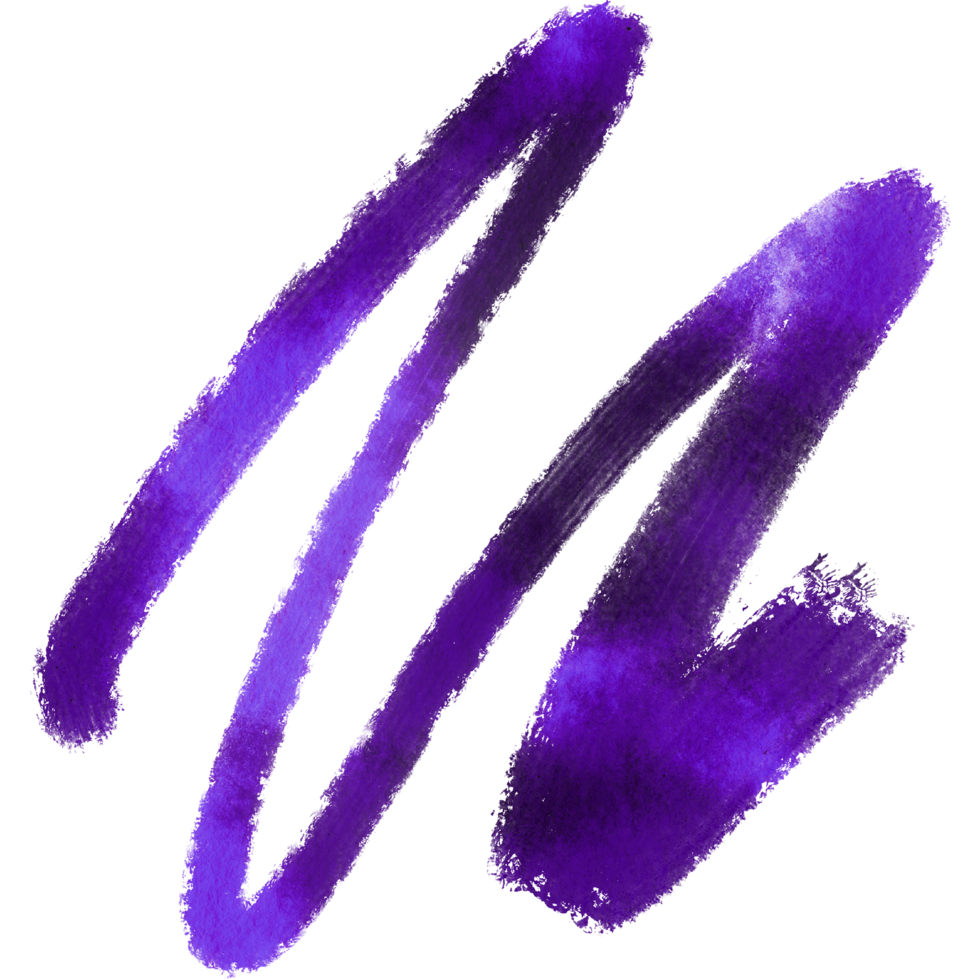 A textured Purple stroke with rough textures and a smooth watercolor gradient png
