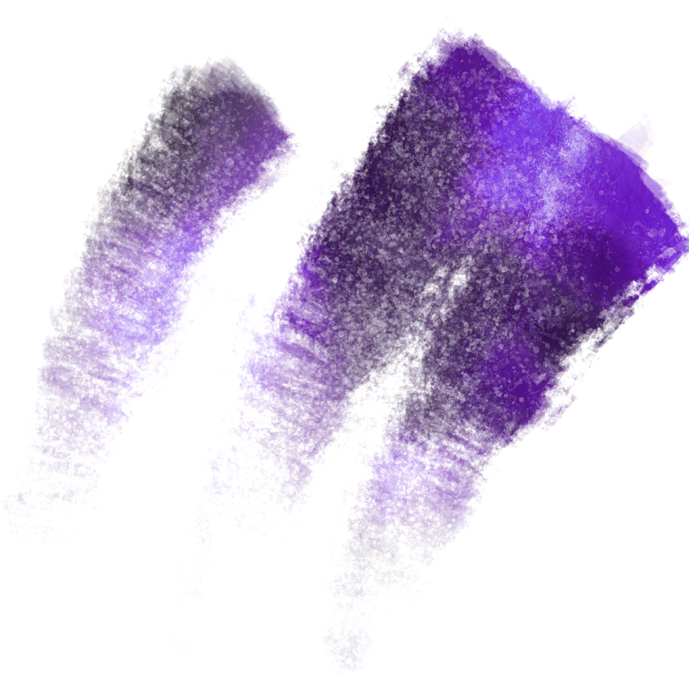 A rugged Purple stroke with distressed textures and fluid watercolor tones png