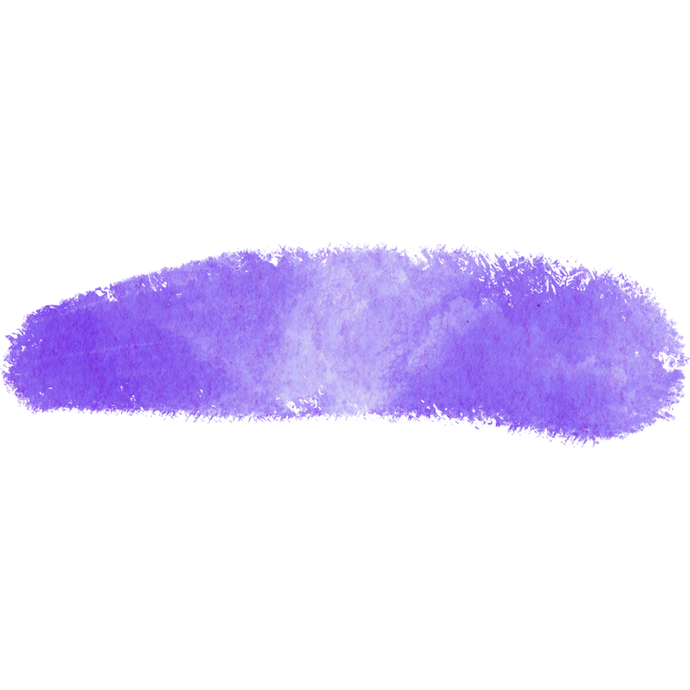 A rugged Purple brush stroke with rough edges and fluid watercolor blending png