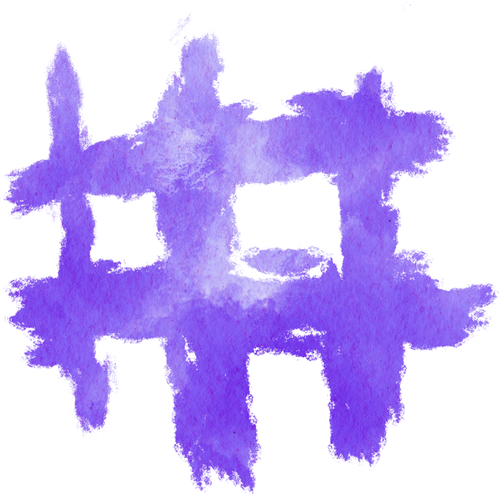 Purple stroke blending grunge textures with a soft watercolor fade png