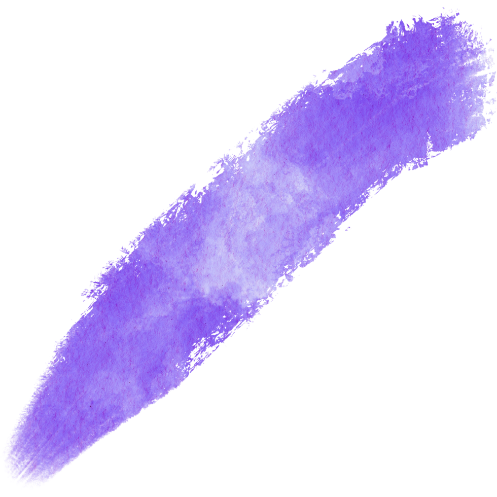 Purple stroke with rough textures and seamless watercolor transitions png