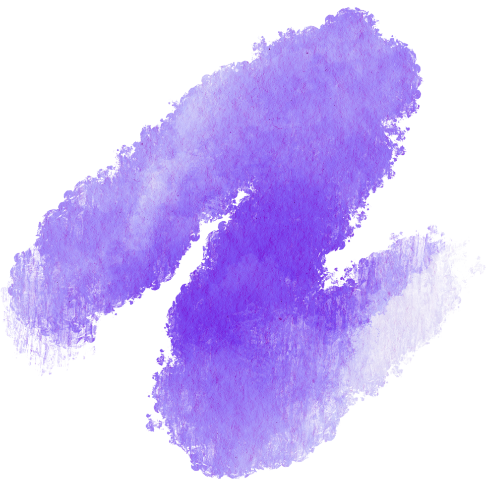 A rough Purple stroke merging rugged textures with smooth watercolor gradients png