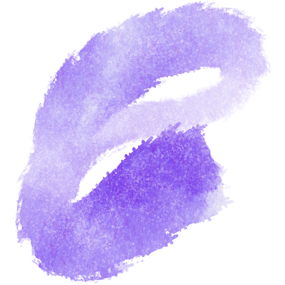 A faded Purple stroke merging rugged textures into smooth watercolor tones png