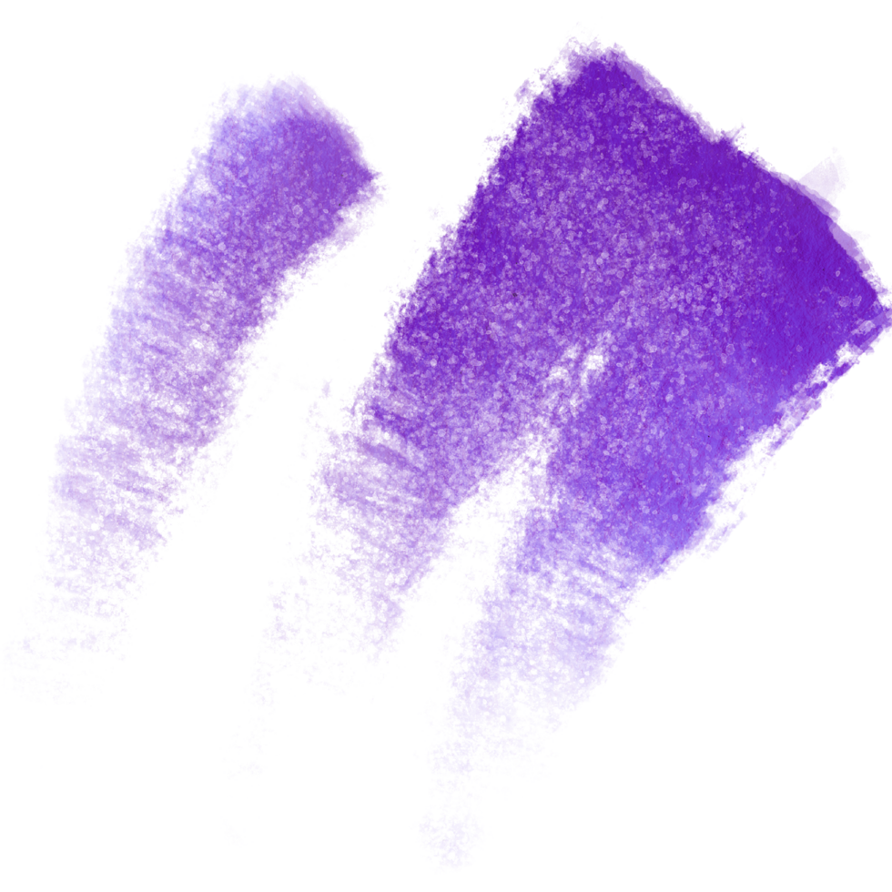 A rugged Purple brush stroke merging into gentle watercolor washes png