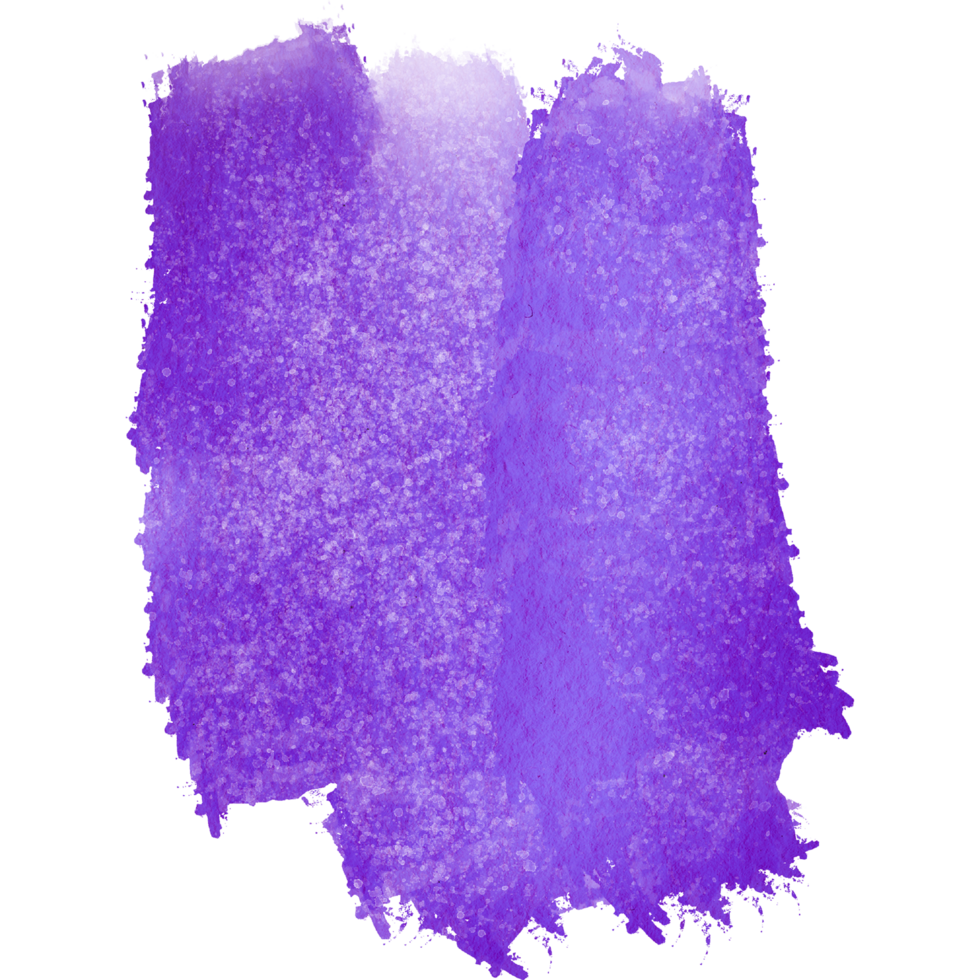 Purple brush stroke with gritty texture dissolving into delicate watercolor washes png