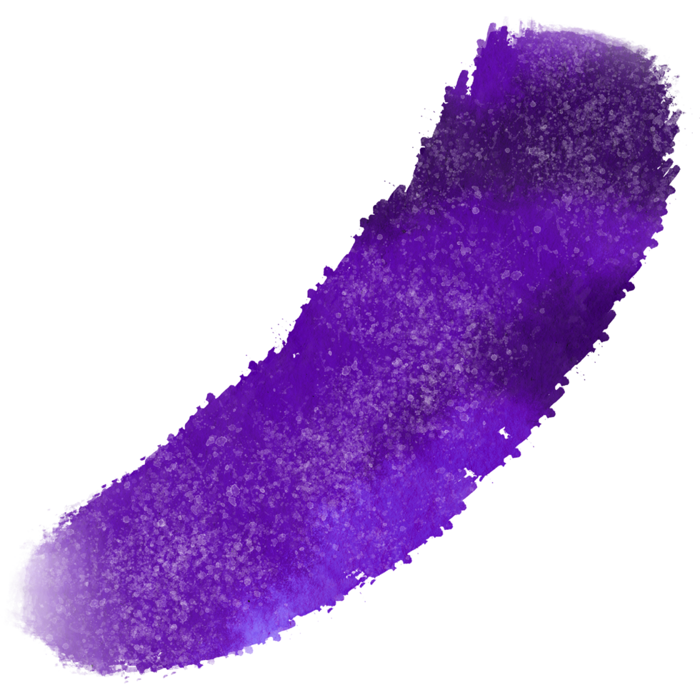 Purple stroke transitioning from rugged textures to soft watercolor washes png