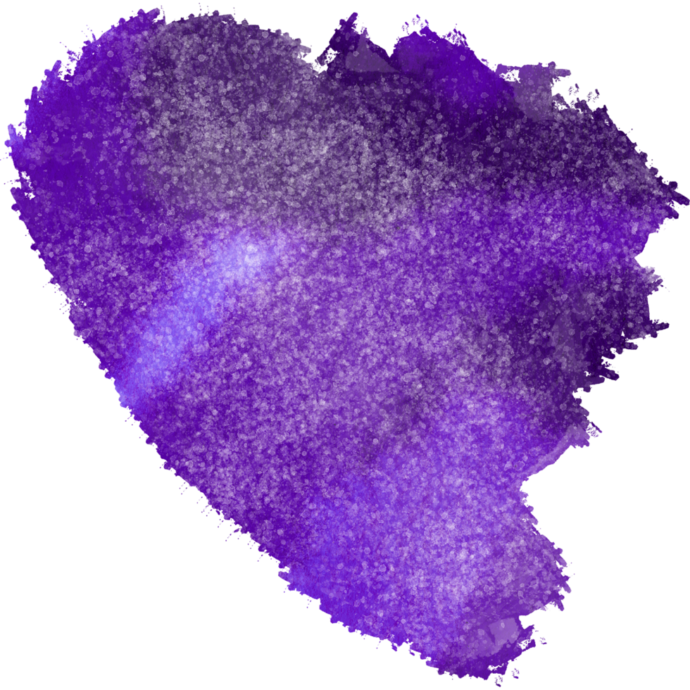 A textured Purple stroke blending rugged textures into gentle watercolor hues png