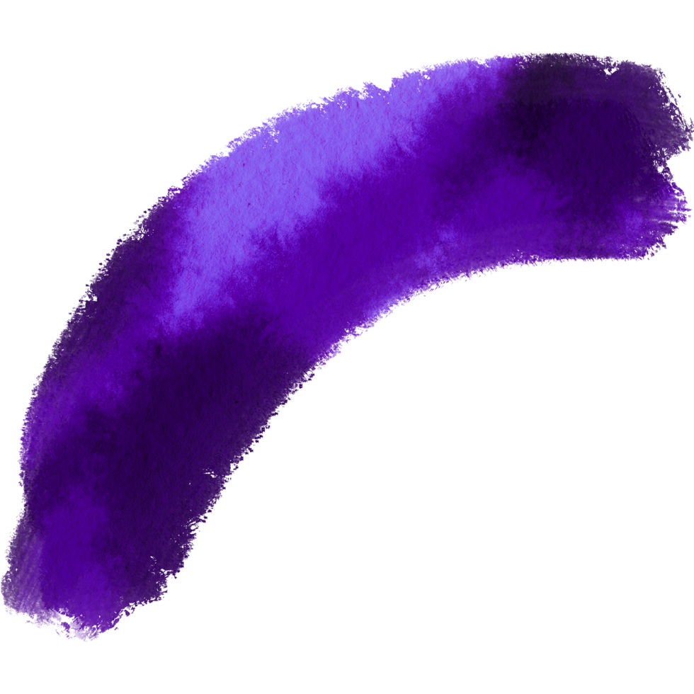 Textured Purple brush stroke dissolving into soft flowing watercolor hues png