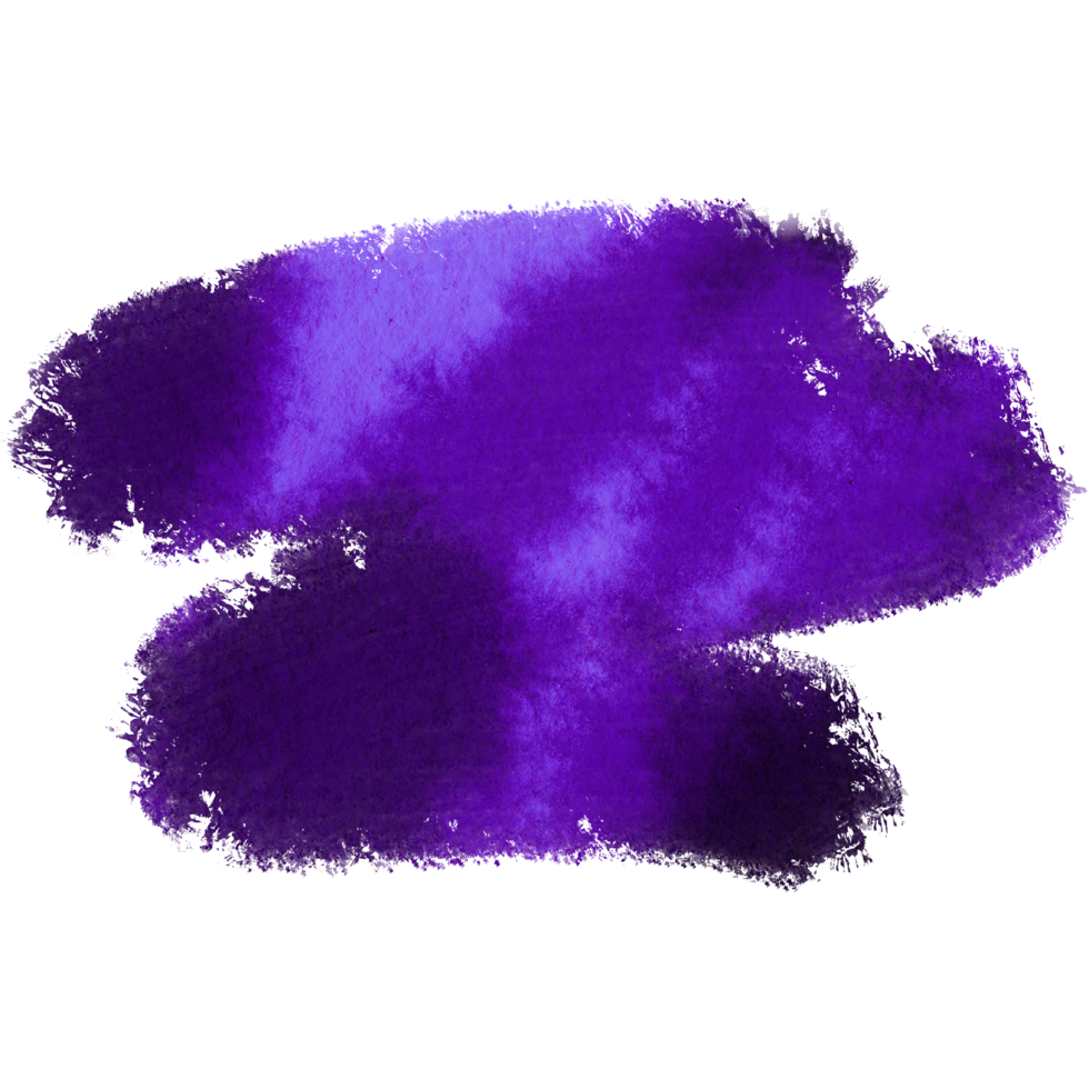 Purple brush stroke with rugged textures merging into gentle watercolor washes png