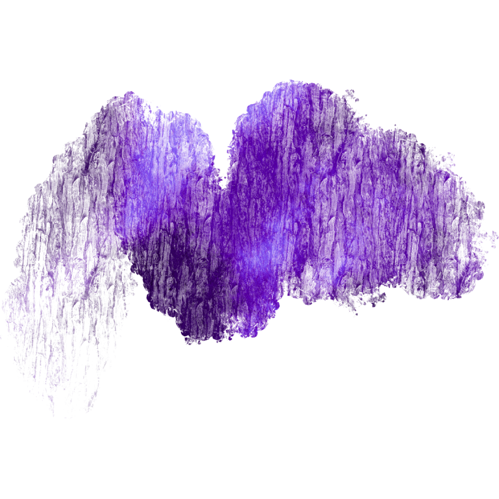Purple brush stroke with rugged textures blending into soft watercolor hues png