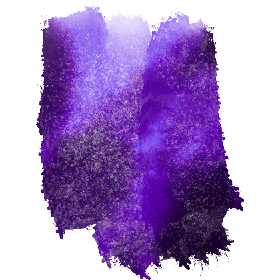 Textured Purple brush stroke dissolving into fluid watercolor tones png