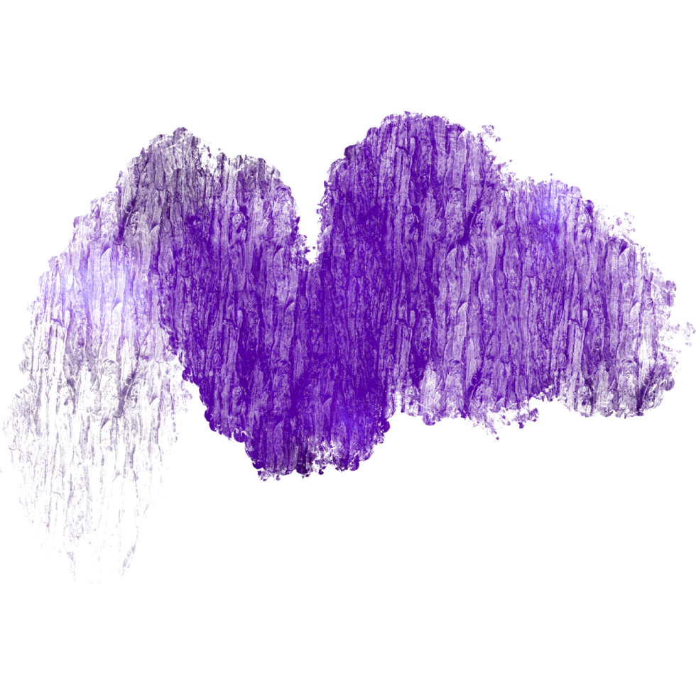 Purple stroke transitioning from gritty textures into soft watercolor washes png