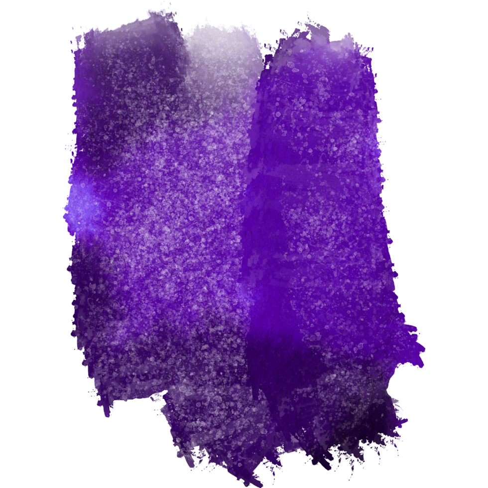 A textured Purple stroke softening into fluid watercolor hues png