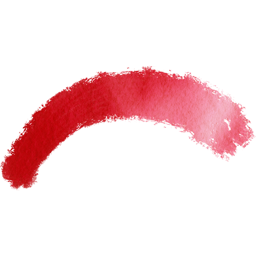 A soft Red brush stroke with a gritty watercolor texture and fading edges png