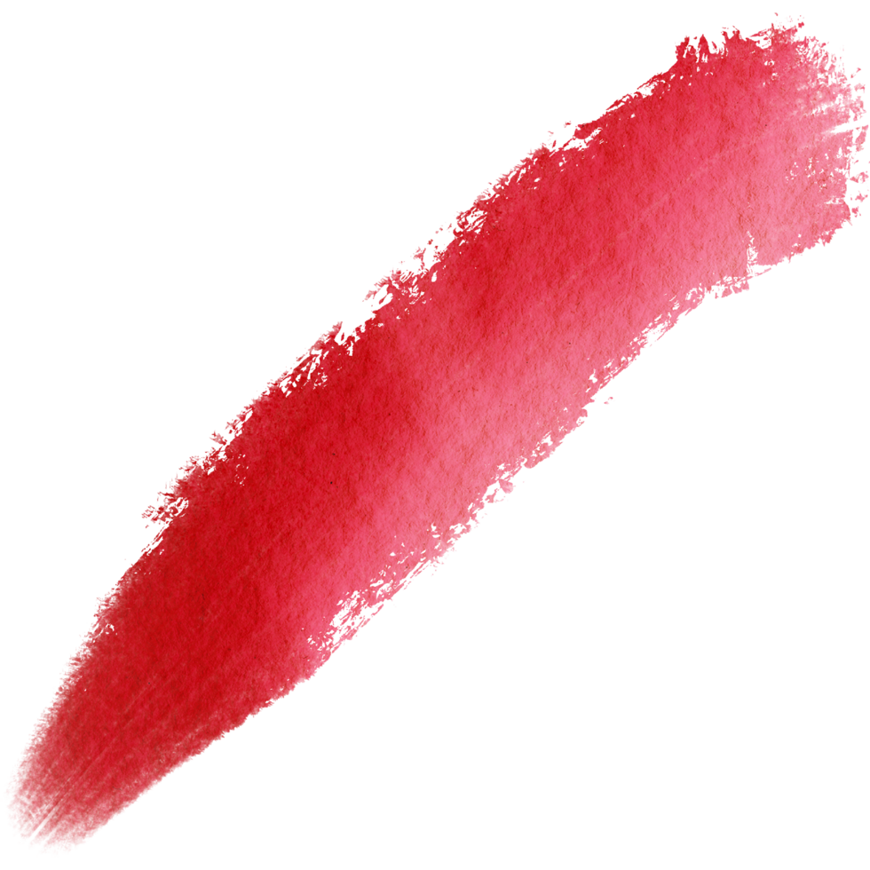 A soft Red brush stroke with raw rough grunge edges and watercolor hues png