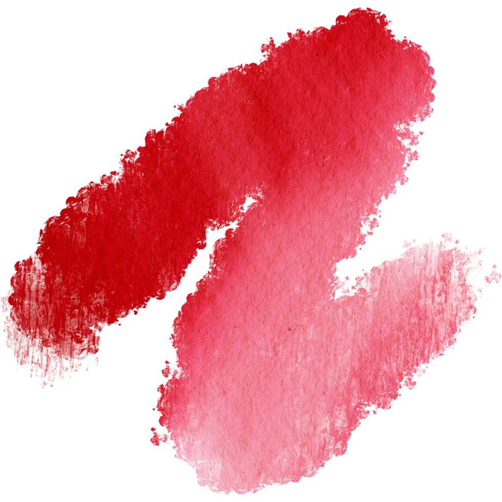 Raw Red brush stroke with subtle watercolor blending and a touch of grunge png