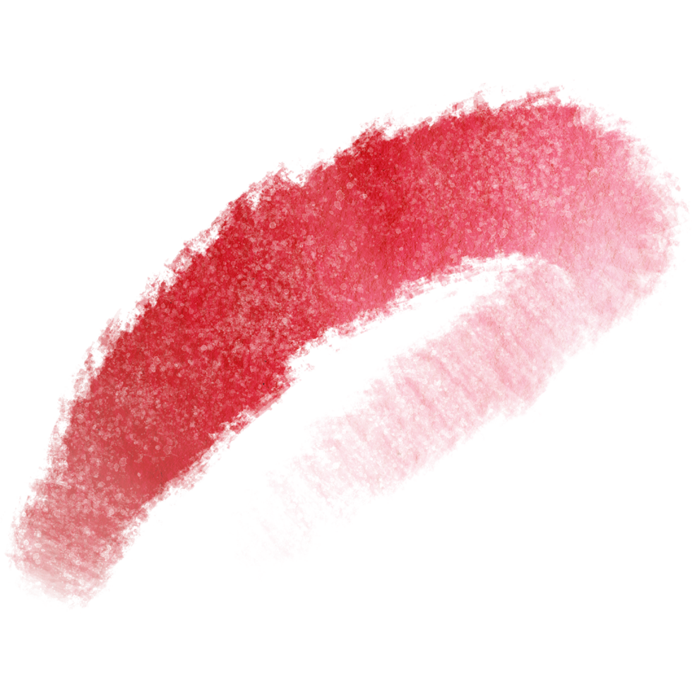 Red brush stroke with rough distressed edges and soft watercolor tones png