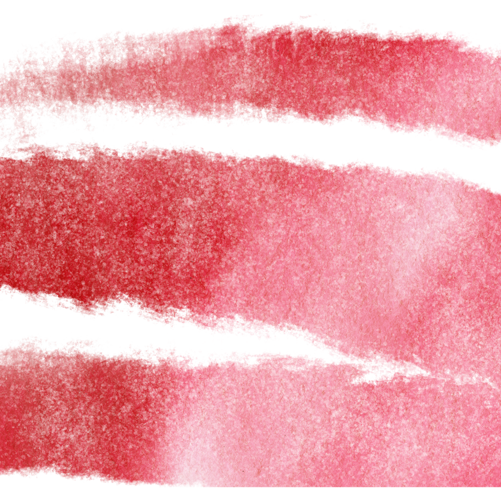 A soft Red brush stroke with rough grunge textures and a watercolor finish png
