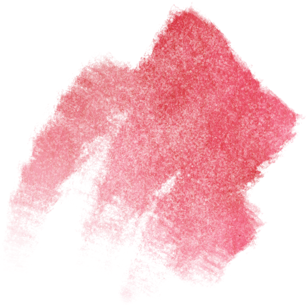 A raw Red brush stroke with faded grunge textures and soft watercolor blending png