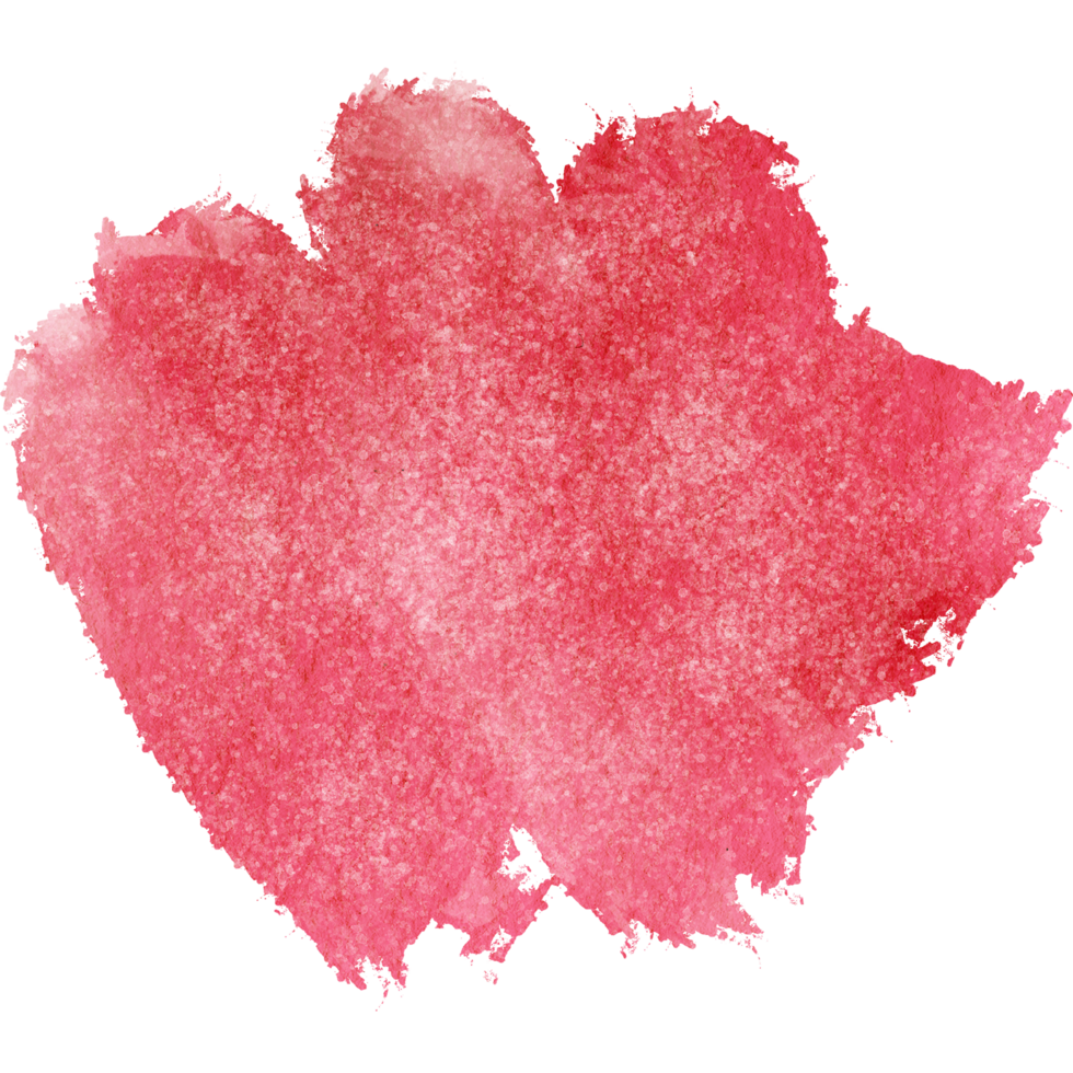 A soft Red brush stroke with rugged edges and a subtle watercolor inspired texture png