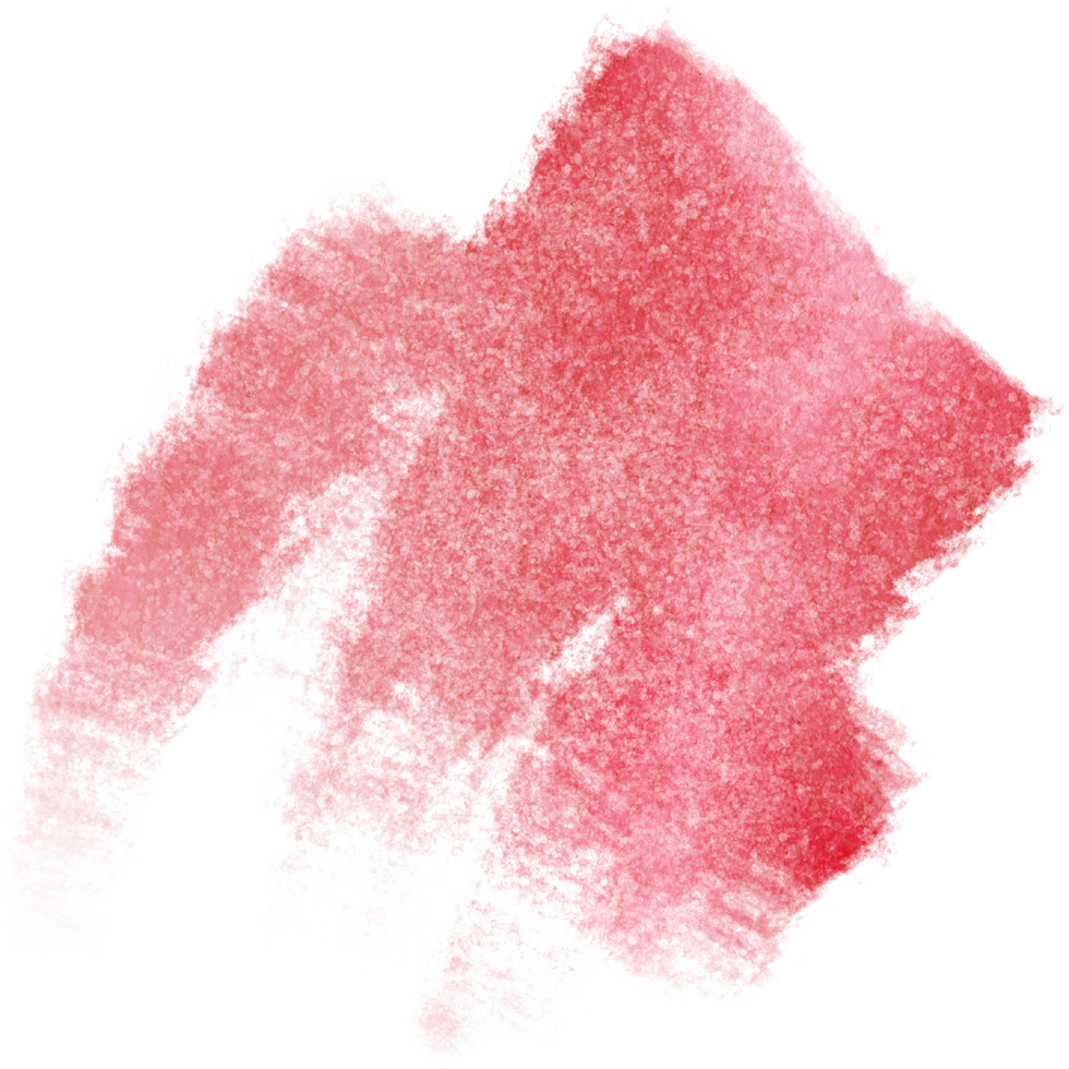 A soft Red brush stroke with rough edges and faded grunge textures png