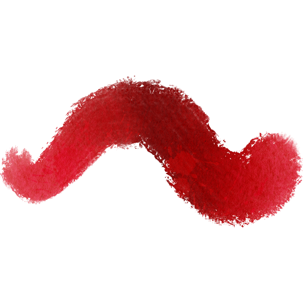 A striking Red brush stroke with raw grunge textures and soft blending png