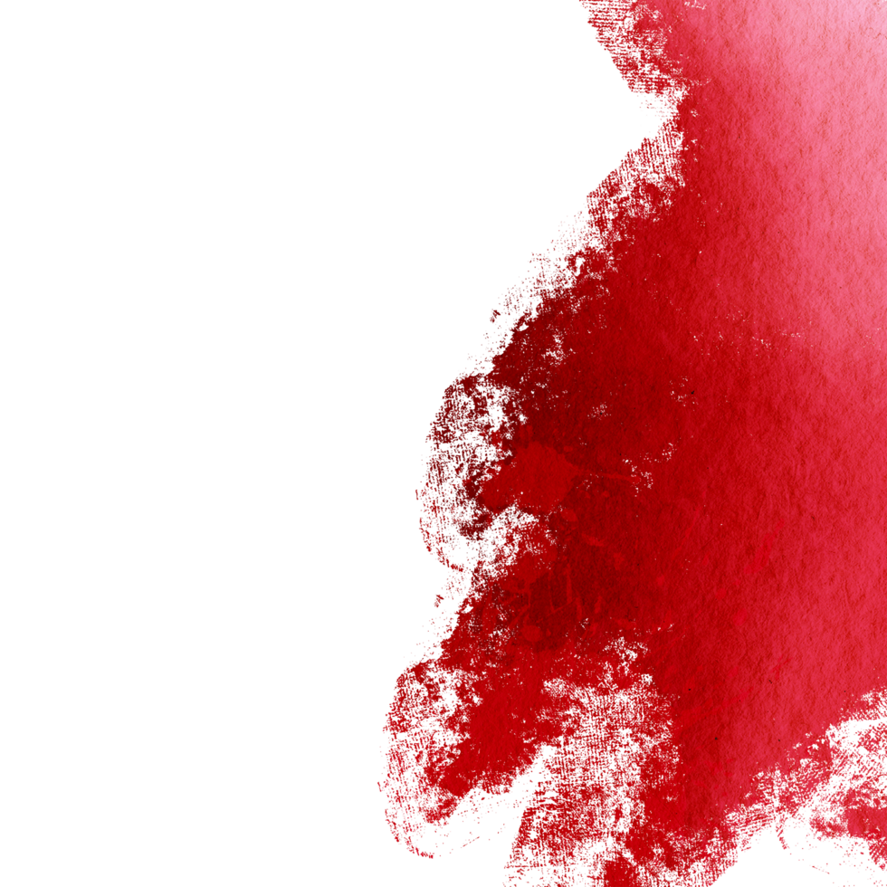 A rugged Red brush stroke with raw edges and smooth blending png