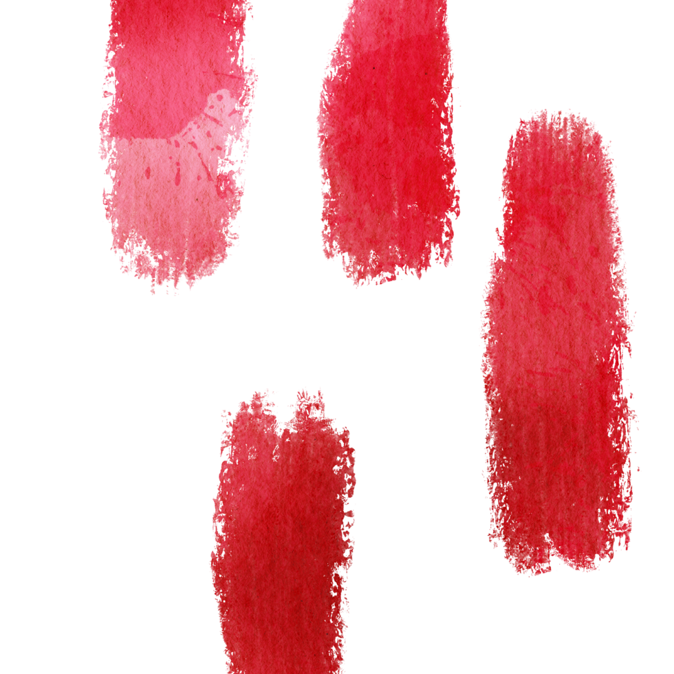A soft Red brush stroke with subtle grunge textures and smooth blending png