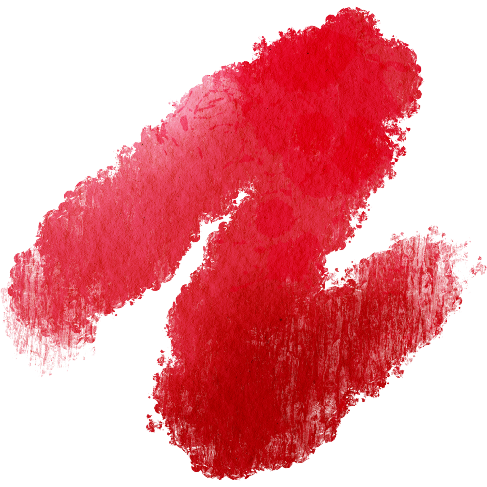 A soft Red brush stroke with raw grunge textures and subtle blending png