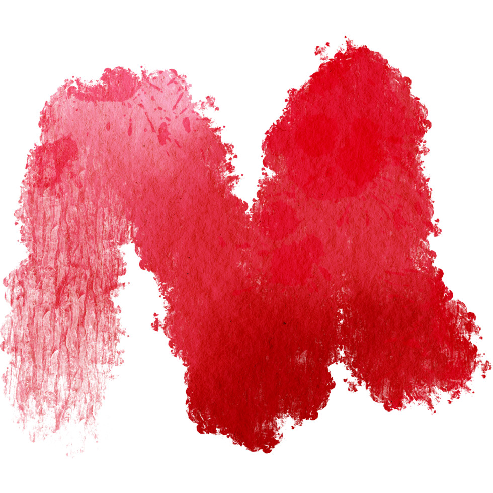 A bold Red brush stroke with rugged edges and smooth blending png