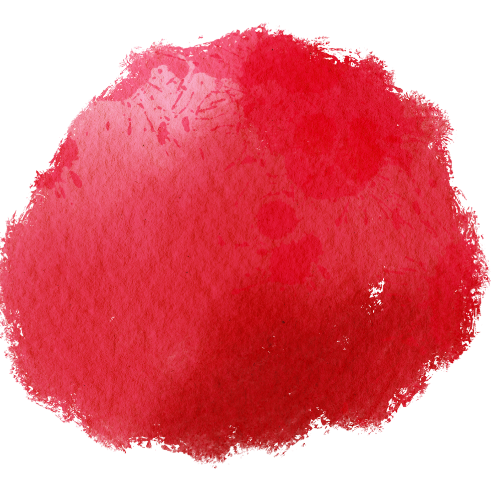 A soft Red brush stroke with raw edges and subtle grunge textures png