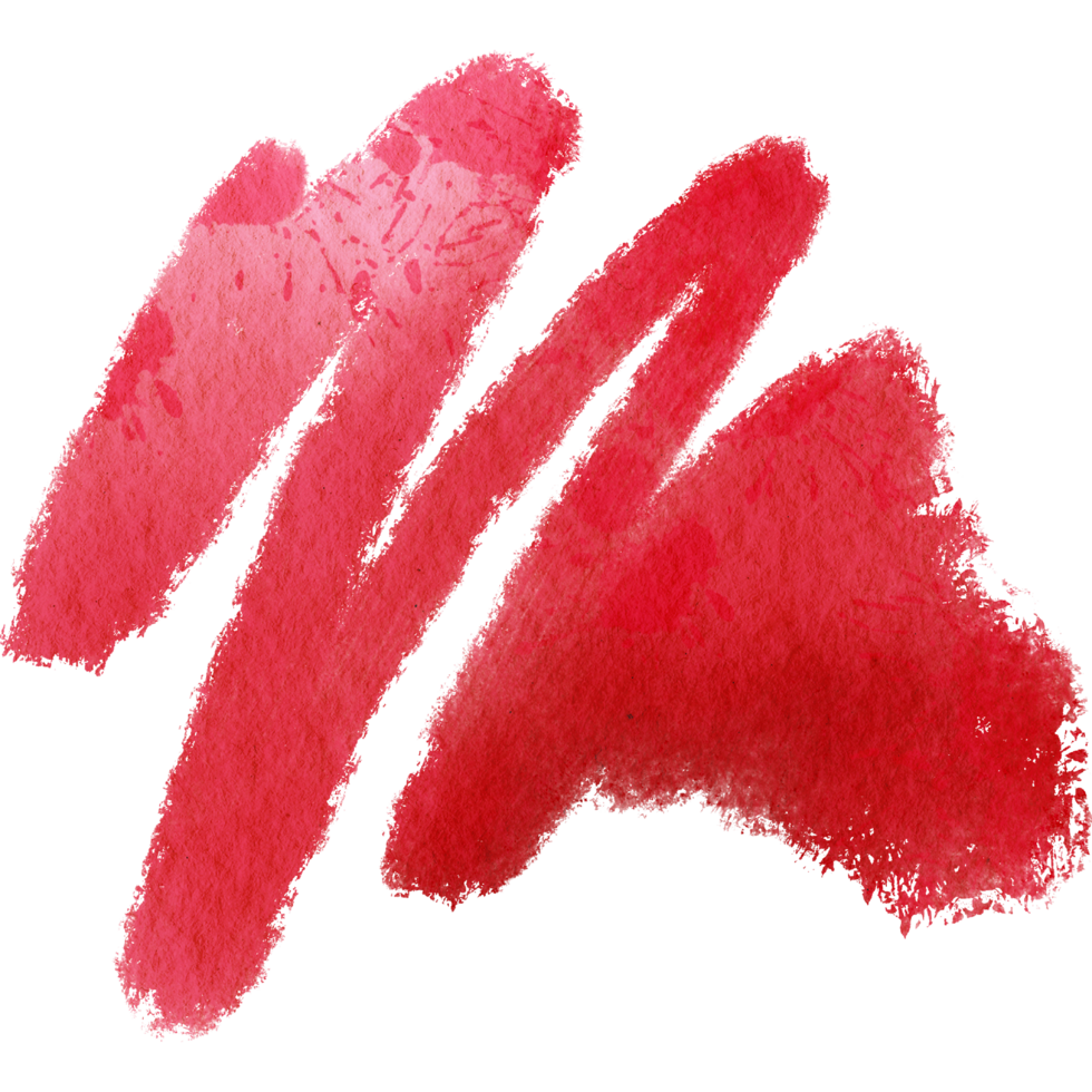 A soft Red brush stroke with rugged grunge textures and smooth blending png