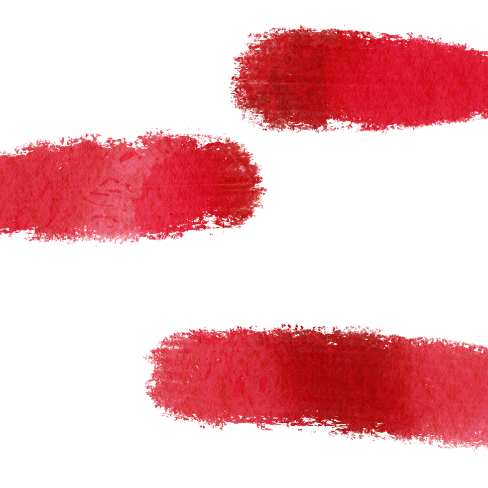 A rugged Red brush stroke with smooth blending and faded grunge edges png