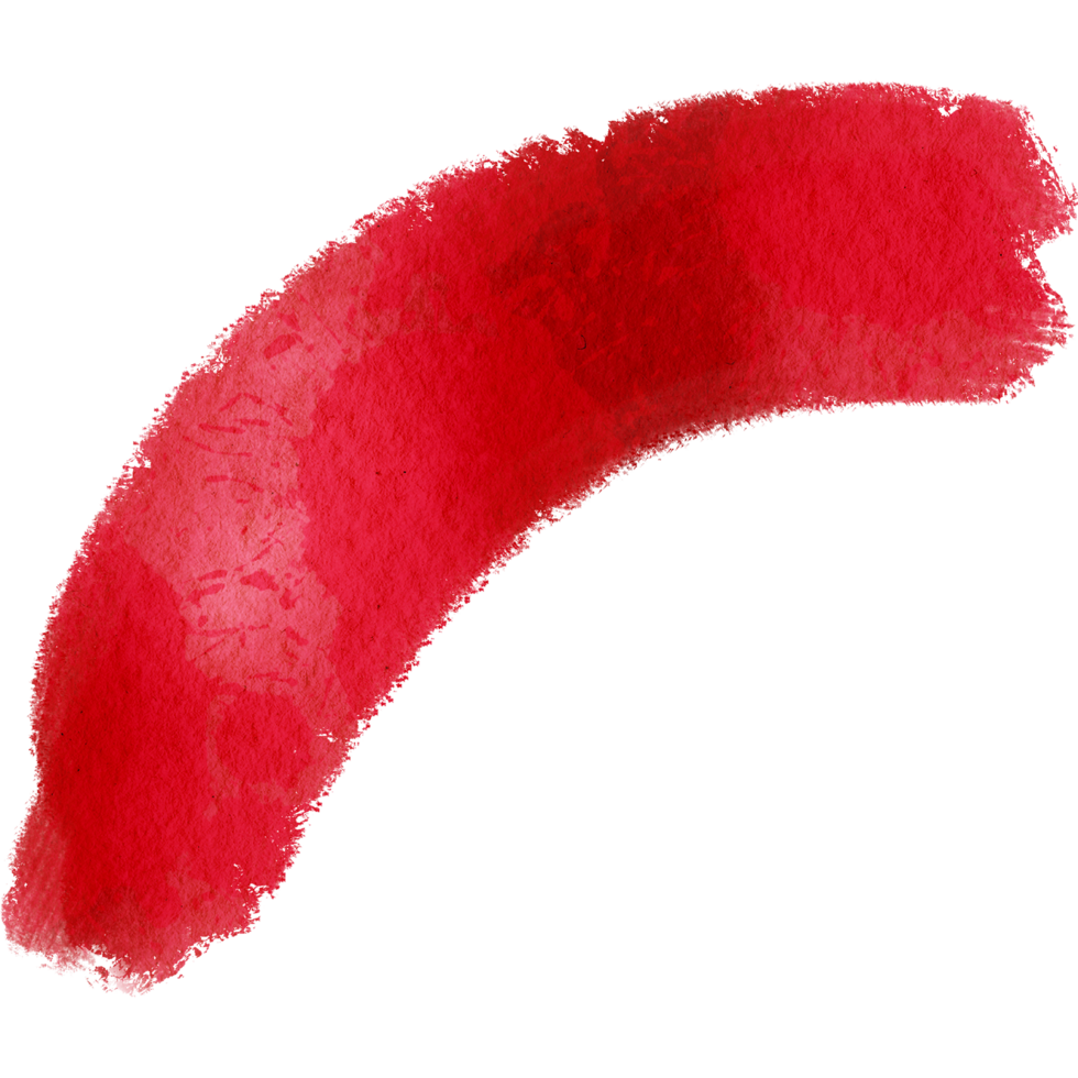 A soft Red brush stroke with rough edges and smooth blending png