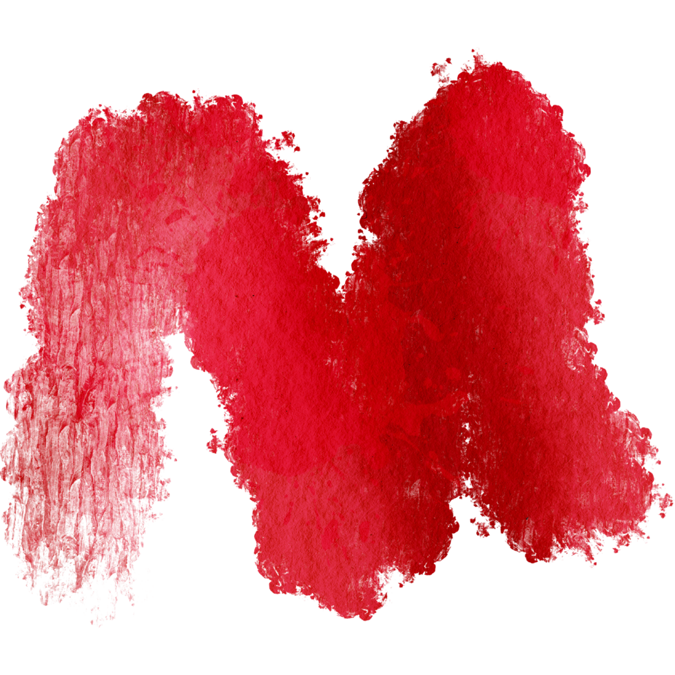 A rugged Red stroke with smooth blending and faded grunge textures png
