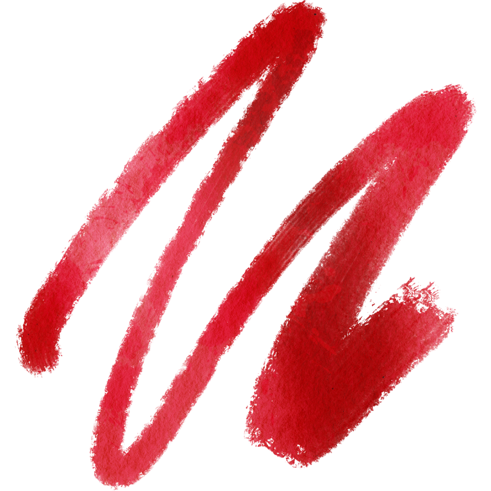 Red brush stroke with rugged textures and smooth blending png