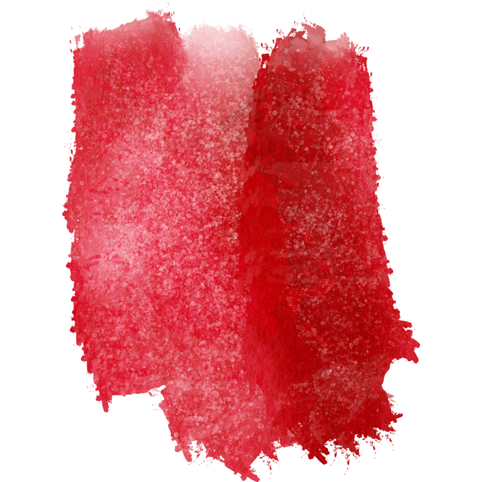 Red brush stroke with rugged edges and smooth blending png