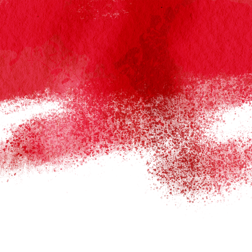 A soft Red brush stroke with rugged grunge textures and soft watercolor blending png