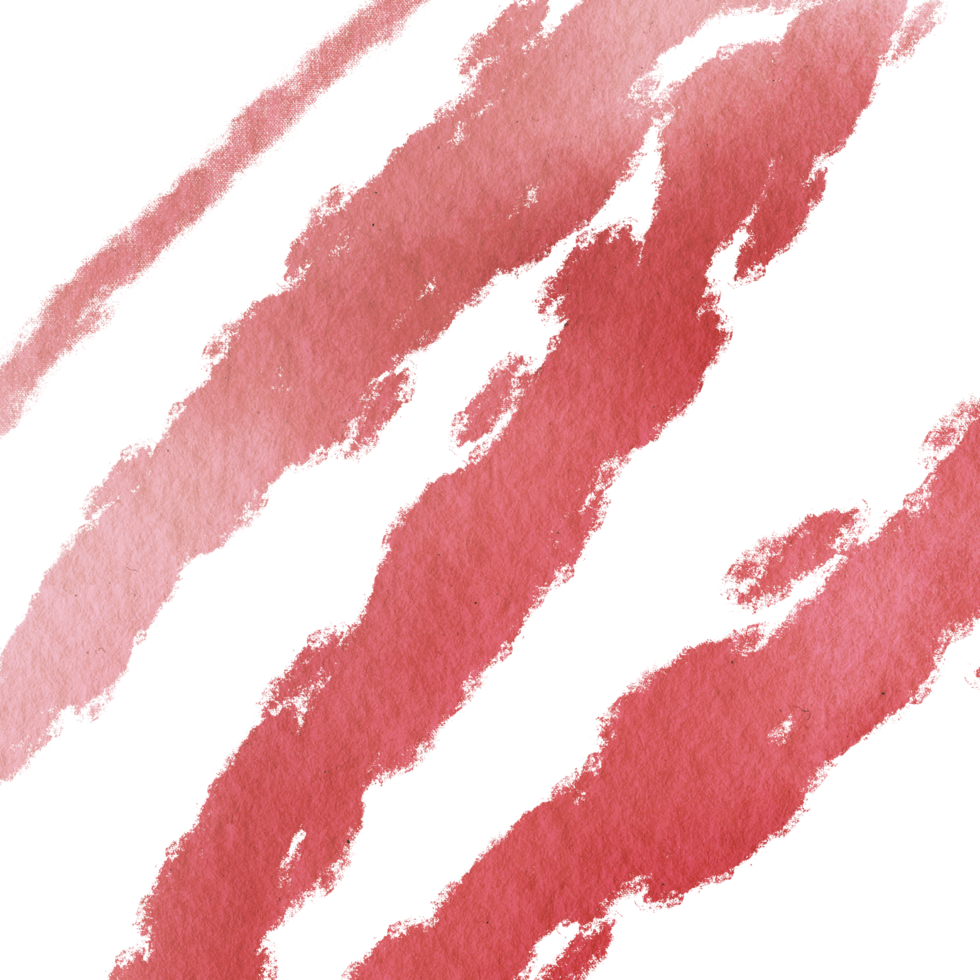 A raw Red watercolor brush stroke with gritty hand drawn grunge effects png